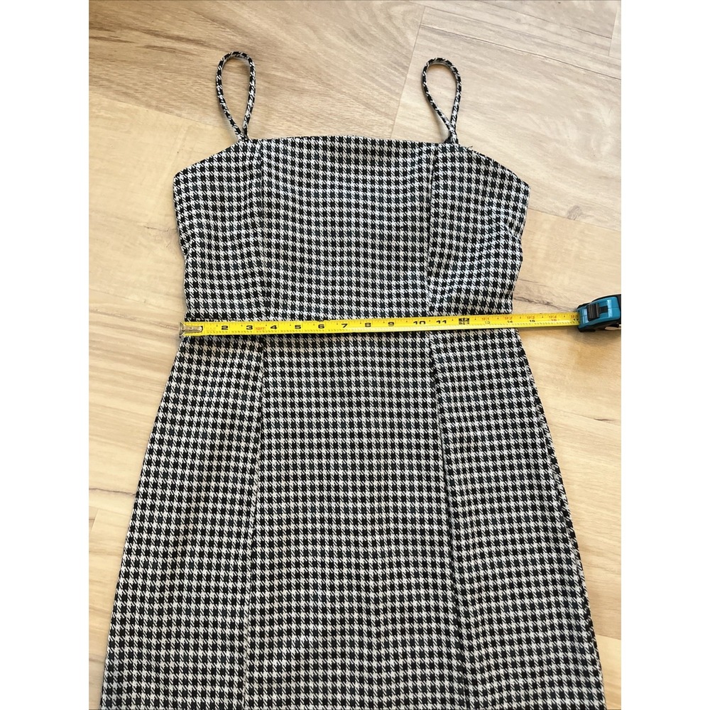 Altar'd State Dress Women's Large Black White Check Sleeveless Spaghetti Strap - Picture 5 of 7